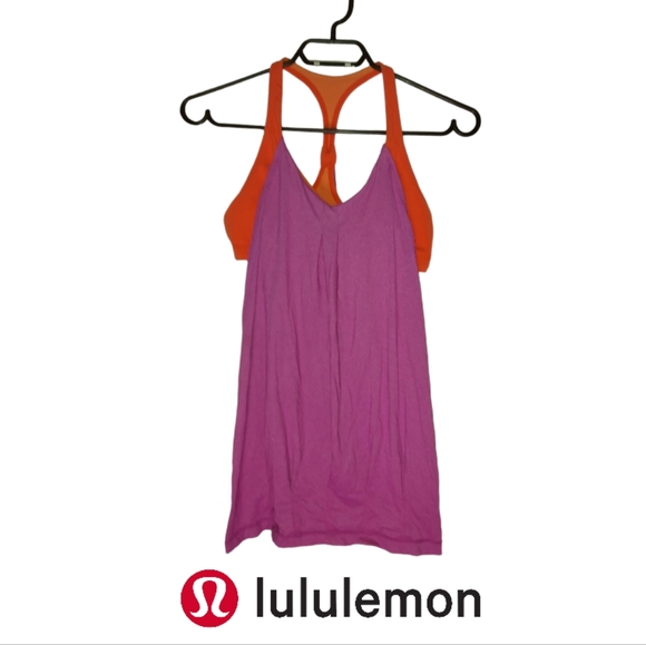Lululemon Orange & Pink Top - Picture 1 of 8